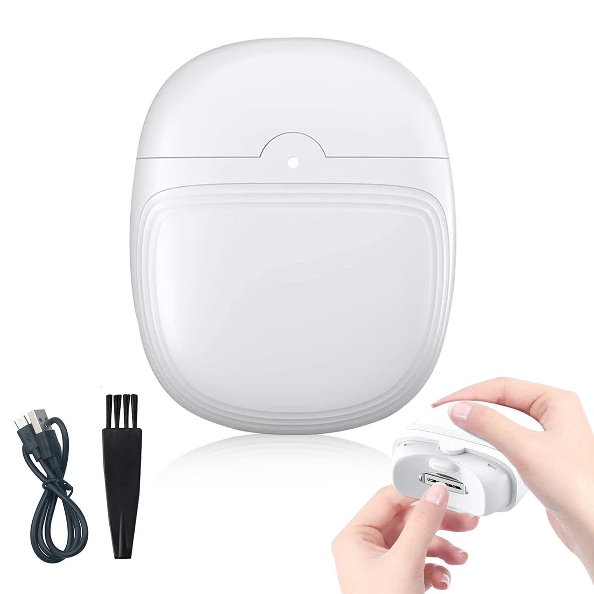 MAYCREATE Baby Nail Trimmer For New Born Electric Nail Clipper with LED Light, USB Rechargeable Nail Trimme For Baby with 2 Speeds Anti-splash Nail Dust Bin MAYCREATE Baby Nail Trimmer For New Born Electric Nail Clipper with LED Light, USB Rechargeable Nail Trimme For Baby with 2 Speeds Anti-splash Nail Dust Bin